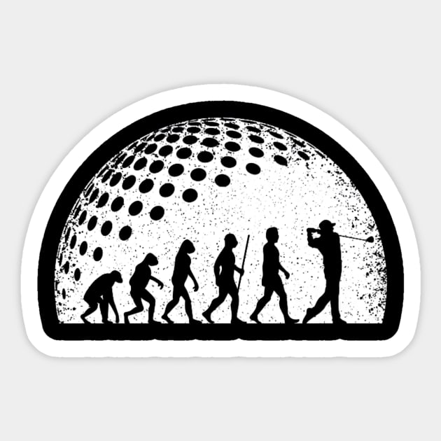 Funny Golf Evolution Golf Player Vintage Sticker by yangho